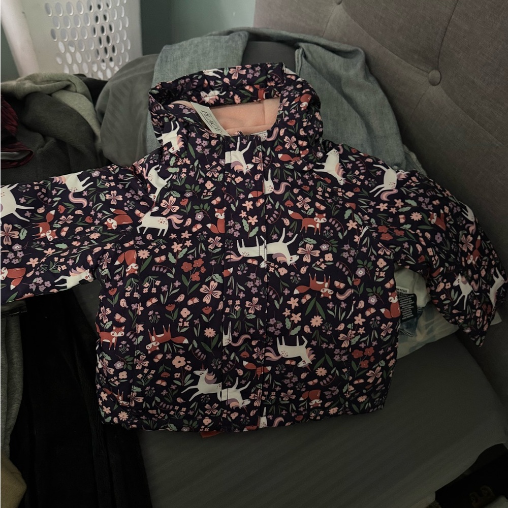 The Children's Place Purple Floral Raincoat